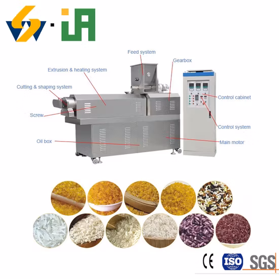 Equipo de procesamiento de arroz fortificado de venta caliente / Línea de producción de producción de granos artificiales