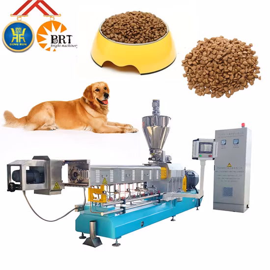 Dry Pet Cat Dog Food Fish Feed Extruder Equipment Plant Animal Pet Dog Food Pellet Production Line Machine