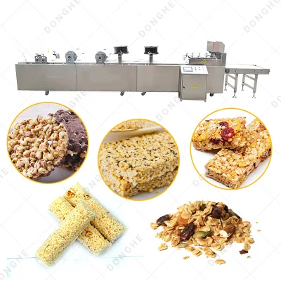 Línea de producción de barras de cereales y proteínas de chocolate